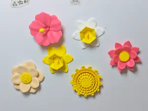 花花立体冰箱贴-水仙花-芙蓉花-荷花=菊花-山茶花等