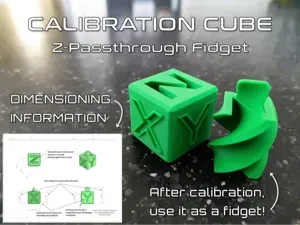 Calibration Cube + Passthrough Fidget -- 2 in 1 --