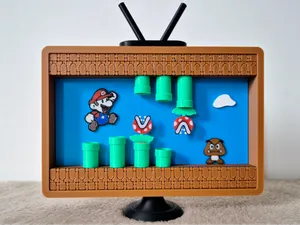 Super Mario Bros Level 4 / Slim Frame / Retro TV 