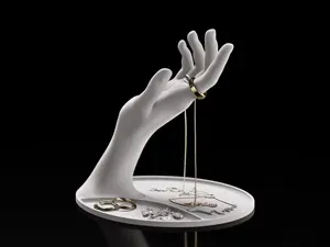 Jewelry / key organizer hand with tray