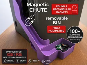 Bambulab Poop Chute (X2D/P2S/X1C/P1S)Removable Bin