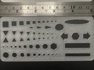 Drafting Stencil for Pocket Circles Squares Arrows