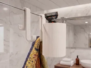 Versa System: Modular Shower Organizer & Hooks