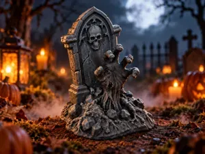 Zombie Hand Tombstone Decor