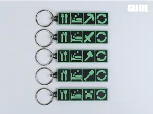 Eat Sleep MINECRAFT Repeat Keychain