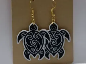Pendientes de Tortuga Marina doble cara