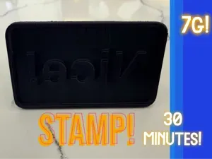Parametric Stamp – Custom Text + Rim!!!