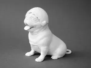 Easter Egg Pug Dog. Mops