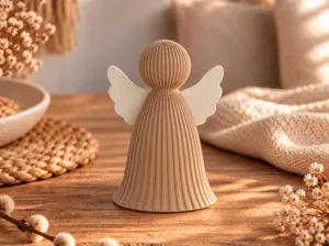 Moderner Weihnachtsengel | Japandi-Stil mit Flügel