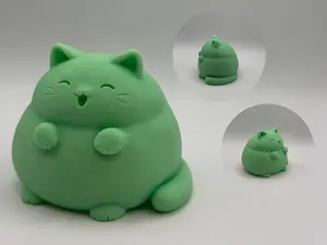 Super Chubby Fat Cat – Round Kitty Figurine