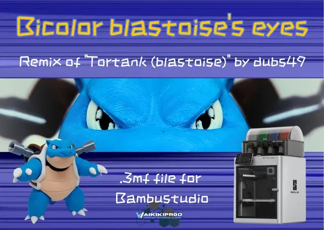 Bicolor blastoise's eyes