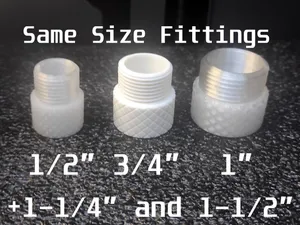 Same Size Pipe Thread Fittings/Extenders 1/2,3/4,1