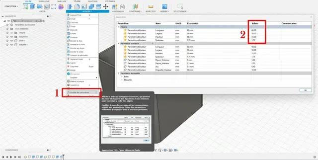 Boite de rangement paramétrique (Fusion360) — Image 4 of 4