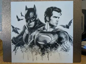 Batman and superman - hueforge