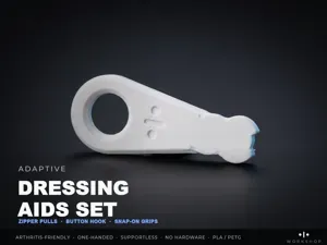 Adaptive Dressing Aids Set (Zipper, Button Hook)