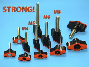 Butterfly knob for hexagonal screws M4, M5, M6, M8