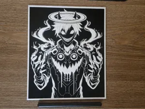 Halo of the Damned - Dark Anime HueForge Wall Art