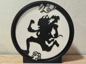 One Piece Lamp - Gear 5 Nika Minimalist Silhouette