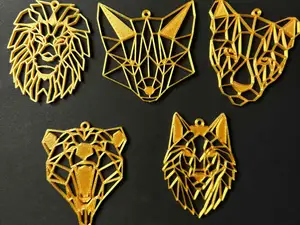 Geometric Animals Keychain