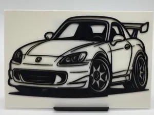 2D Wall Art Honda S2000 JDM TinyCar