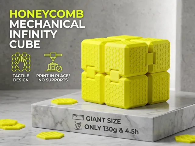 Honeycomb Mega Infinity Cube | Print-In-Place