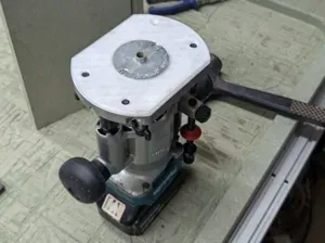 Makita plunge base plate for Trend guid bushes.