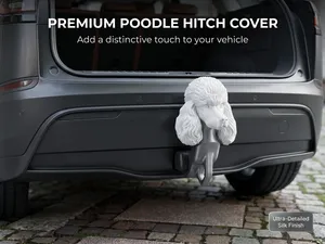 Premium Poodle Trailer Hitch Ball Cover