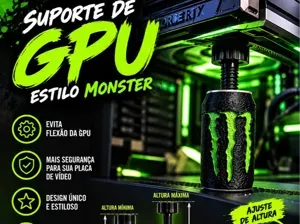 Suporte de GPU Ajustável Estilo Monster "Sem AMS"