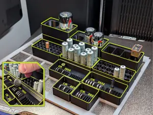 Gridfinity Battery Storage AA to coin cell