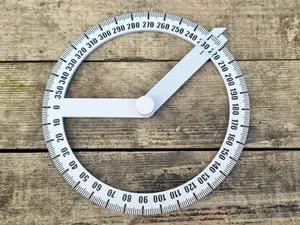 360° Circular Protractor CCW + CW (22cm Diameter)
