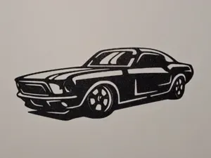 Retro Power – Mustang Car Silhouette