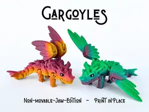 Gargoyles - Winged Dragon - Non-Movable-Jaw-Ed.