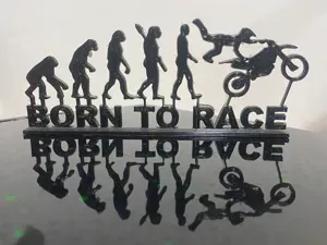 Born to Race Monitor Topper TV Sign 3D Print