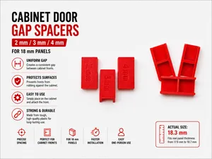 Cabinet Door Gap Spacers – 2 mm / 3 mm / 4 mm