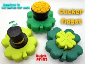 Shamrock Clicker Fidget St Paddy (Quick Prints)