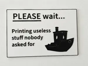 PLEASE wait, printing useless stuff, sign - no AMS