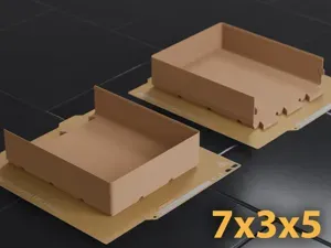 A1 Mini Gridfinity 7x3 Bin (5U) Dovetail Split Fit
