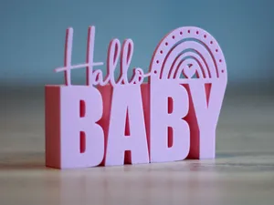 Schriftzug Hallo Baby