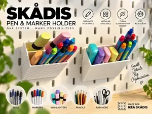 IKEA SKÅDIS Angled Pen & Marker Holder –2 Versions