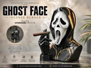 Ghost Face Incense Burner | Backflow Smoke Bust