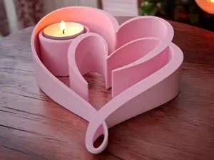 Tealight holder "Two Hearts" Valentine's Day Gift
