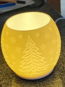 Winter Tree Puck Led and Tea Lamp