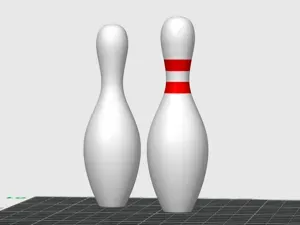 Ten-pin Bowling Full Size Pin - Striped and Clean
