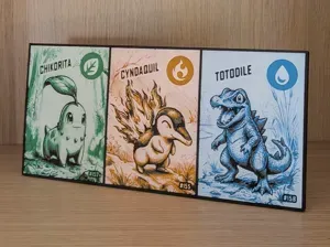Chikorita, Cyndaquil & Totodile Hueforge & Frame