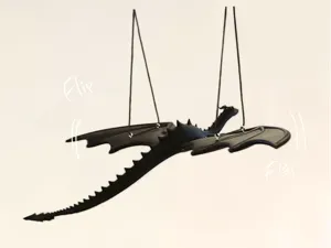 Flapping Dragon kinetic mobile scupture