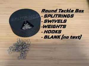 Round Fishing Tackle Box - 5 Compartments