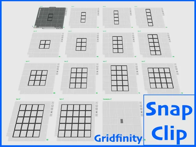 Gridfinity base SnapClip System