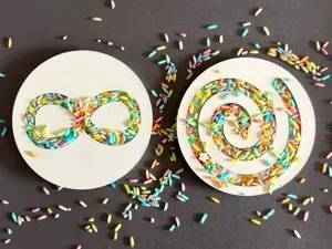 Round Sensory Writing Trays (Infinity & Spiral)