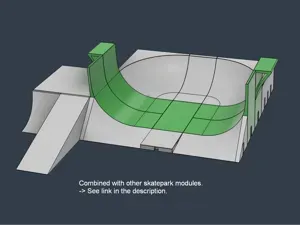 Fingerboard bigger Half Pipe - Modular