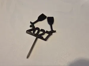 Festive New Year’s Eve 2027 toothpicks/cake topper